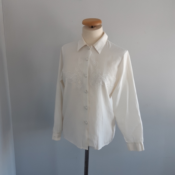 Moda petite Women's button down shirt Size L - Picture 3 of 8